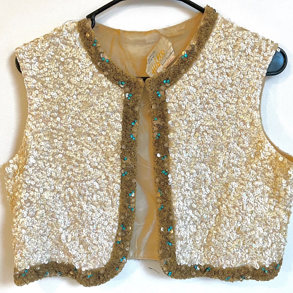 Vintage sequinned vest